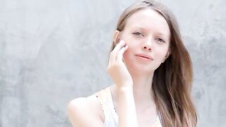 Beautiful shower from thin loving doll