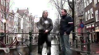 Blonde real amateur hooker sucks on dick