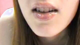 fingering tight pussy before camera