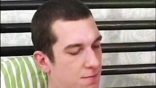 Two cute guys having fun in home