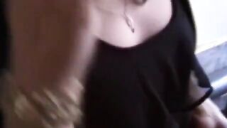 Horny couple go in doors to find a place to fuck