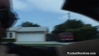 Smoking hot amateur blonde getting bent over and fucked on the sofa