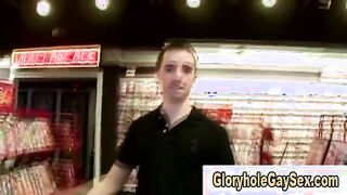 Straight guy amateur tricked into gay blowjob