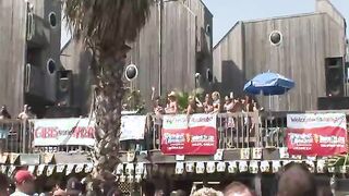 View these awesome young babes as they flash tits during live celebration.