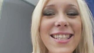 blonde playing with her butt