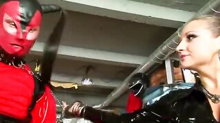 Lezdom slut fucks femdom guy