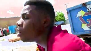 Black and horny bitch gets a cumshot