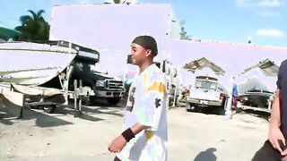 White dude gets a bj by black thug