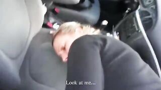 Euro slut fucked from behind in public