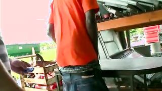 Black hooligan gets fucked by white