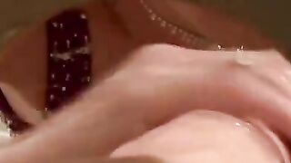 Bukkake fetish gloryhole slut gets soaked