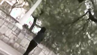 Busty latina gives blowjobs in threesome after car sexy talking