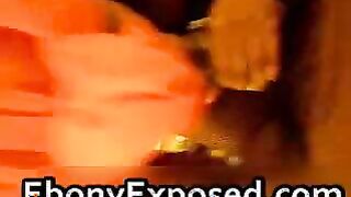 Phat ass ebony in glasses sucking hard