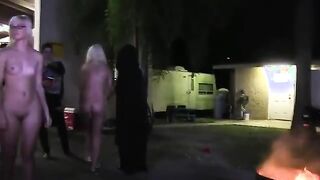 Nasty college outdoor hazing