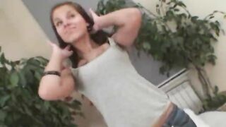 brunette with anal vibrators