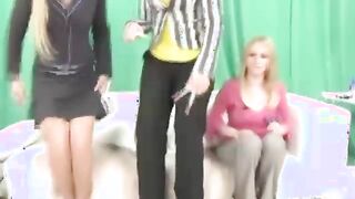 Milf babes get creative with blank canvas