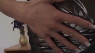 Busty Brunette Chick Gets Asshole Crammed With Lucky Rod