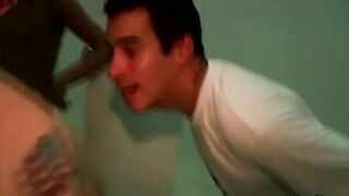 Straight teens rub down cock