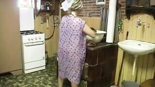 Blonde grandmas fun with huge dildo