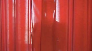 titty brunette havinf fun before camera