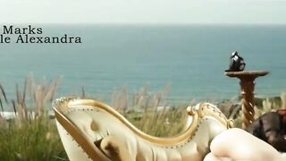 Exotic pussy finger by the sea