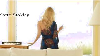 stunning blonde and pink dildo