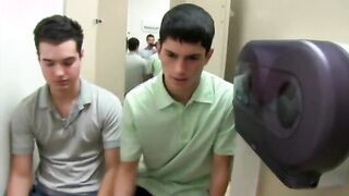 Straight teen hazed into blowjob