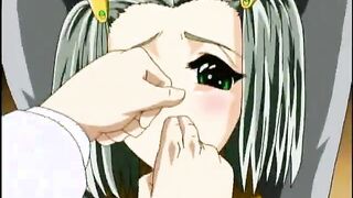 Massive titted anime group gangbang