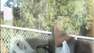 Security guy responds to alarm and films a teen masturbating