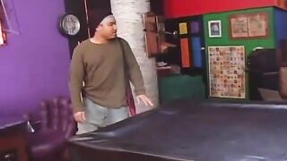 Ebony slut crams package hard