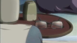 Cockhungry anime face covered by cum after tittyfuck