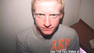 Blonde Twink Blows Gloryhole Strangers For Their Protien