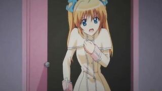Busty hentai girl hard fucked wetpussy by shemale anime in front of her friend