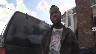 Ebony girl with juicy black ass is fucked from behind