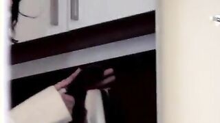 Lovely brunette gal loves masturbating