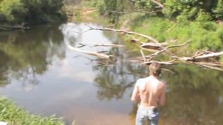 Lady services and fucked rod outside