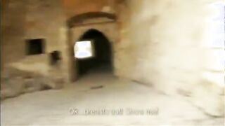 Brunette cutie shows her tits in public and is anal reamed