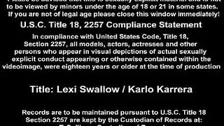 Blonde Hottie Lexi Swallow Screws Throbbing Cock