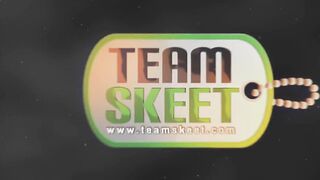 Brunette co-Ed does fellatio & screws boner