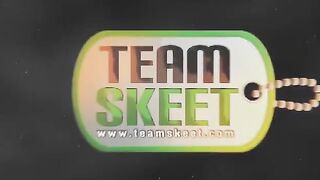 Brunette girl bangs herself using favorite toy