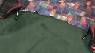 Brunette vixen pounded in her throat and bumhole