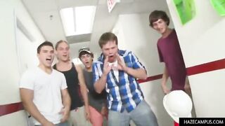 Fraternity  guys are hazed