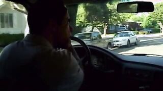 Ebony chick does fellatio and screws throbbing dick