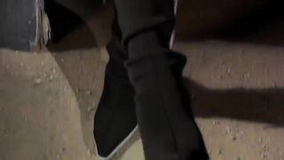 Ebony whore enjoys giving head & sex