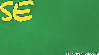 Schoolgirl Alexis Eats Her Teacher's Spunk