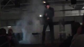 Male striptease performance