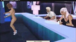 Girl at strip club feels horny