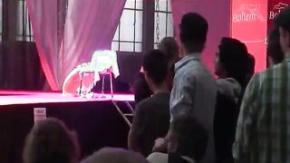 Busty blonde stripper