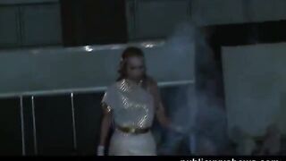 Stripping in lingerie