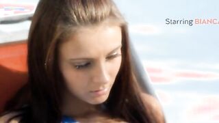 Extremely wow vagina toying on a sunbed